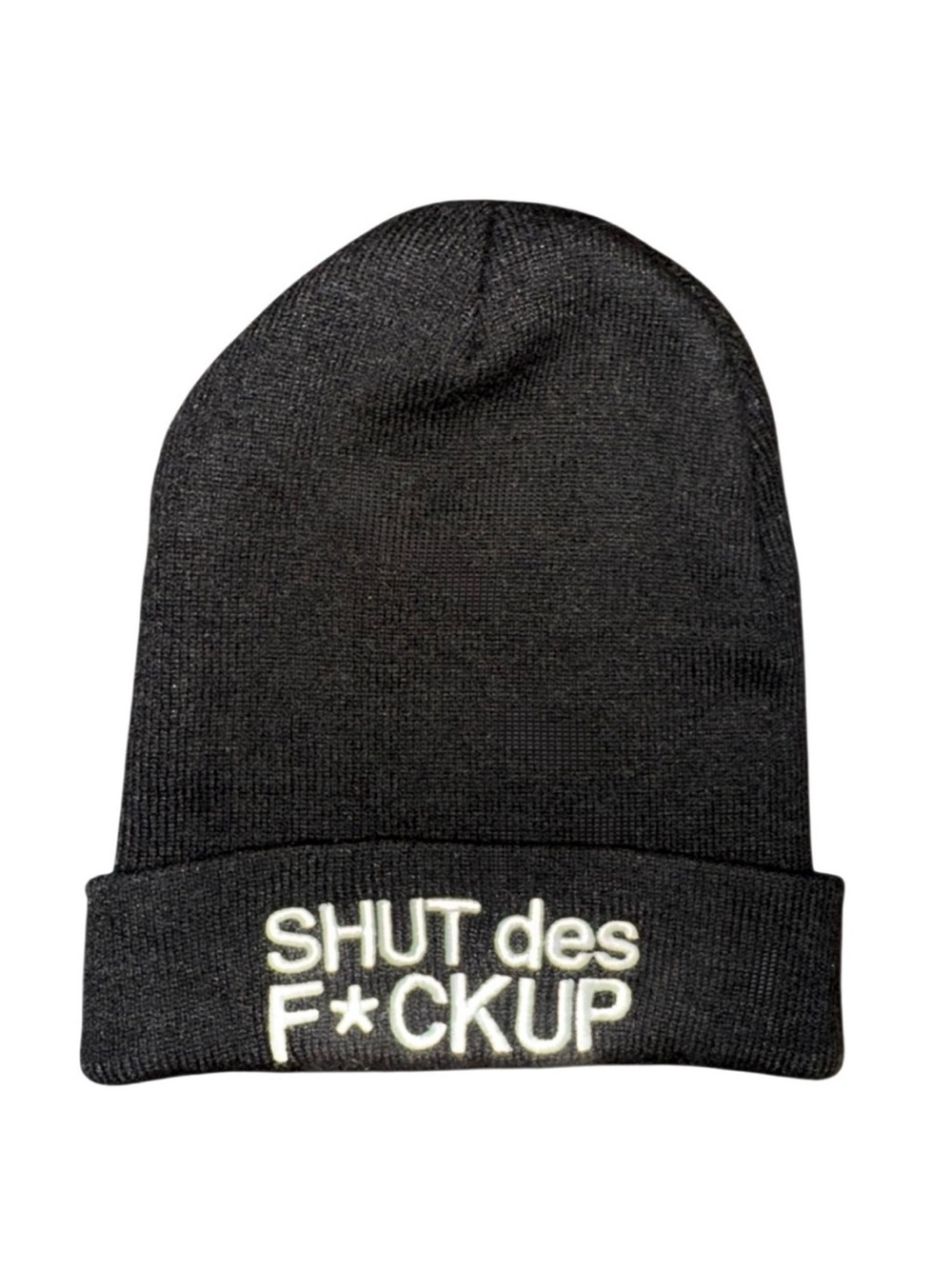 Shut Des F*ck Up Black Beanie